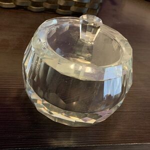 Faceted Glass Candy Jar with Lid
